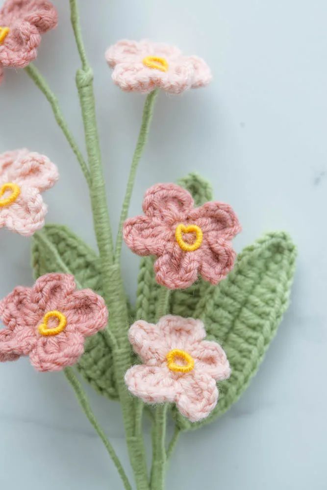 Crochet Forget Me Not Flower