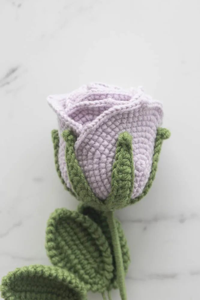 Crochet 3D Rose Free Pattern