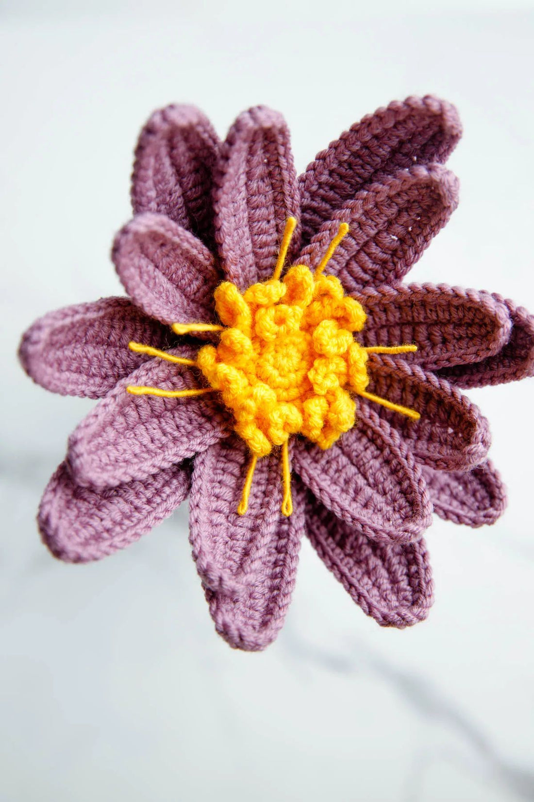 Crochet Water Lily Pattern | Free DIY Crochet Tutorial with Wool Yarn