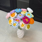 Crochet Peony Flower Stem-10-Pack