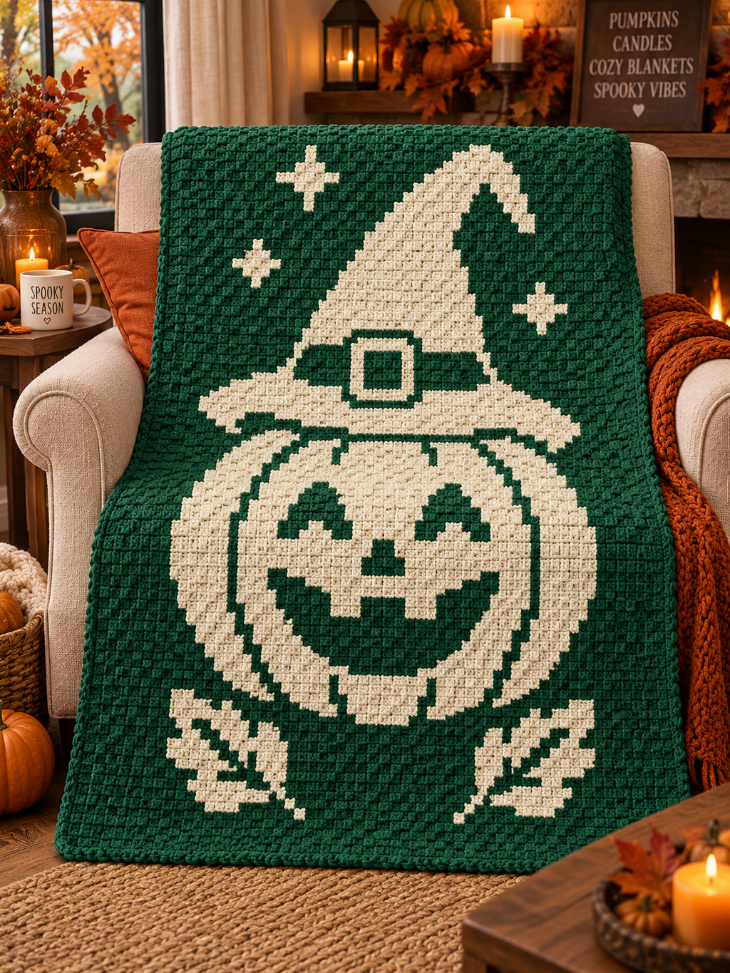 Halloween C2C Crochet Pattern Bundle – 10 Designs Digital Download