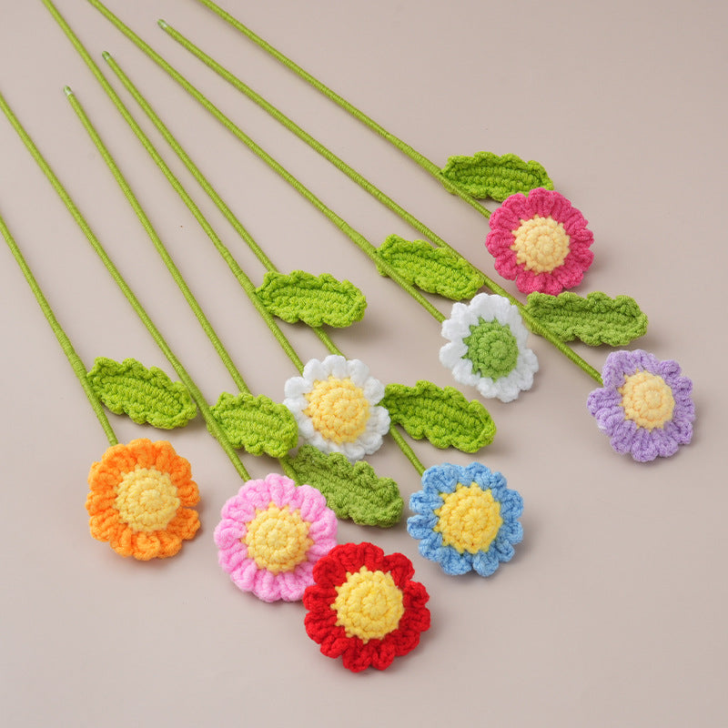 10 Pcs Handmade Crochet Daisy Flowers