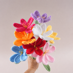 Handmade Crochet Tulip Flowers – Set of 10 Stems
