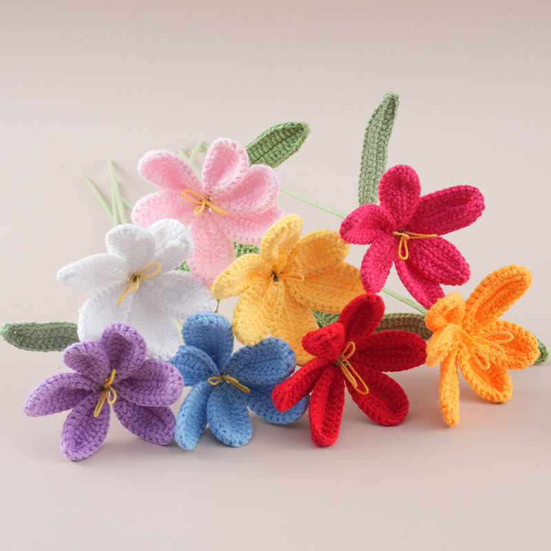 Handmade Crochet Tulip Flowers – Set of 10 Stems