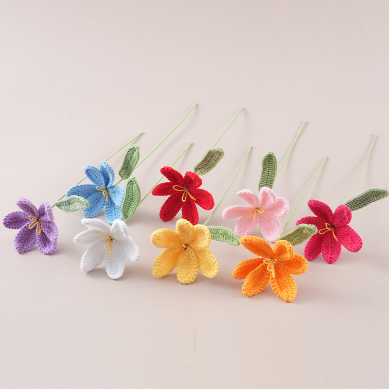 Handmade Crochet Tulip Flowers – Set of 10 Stems