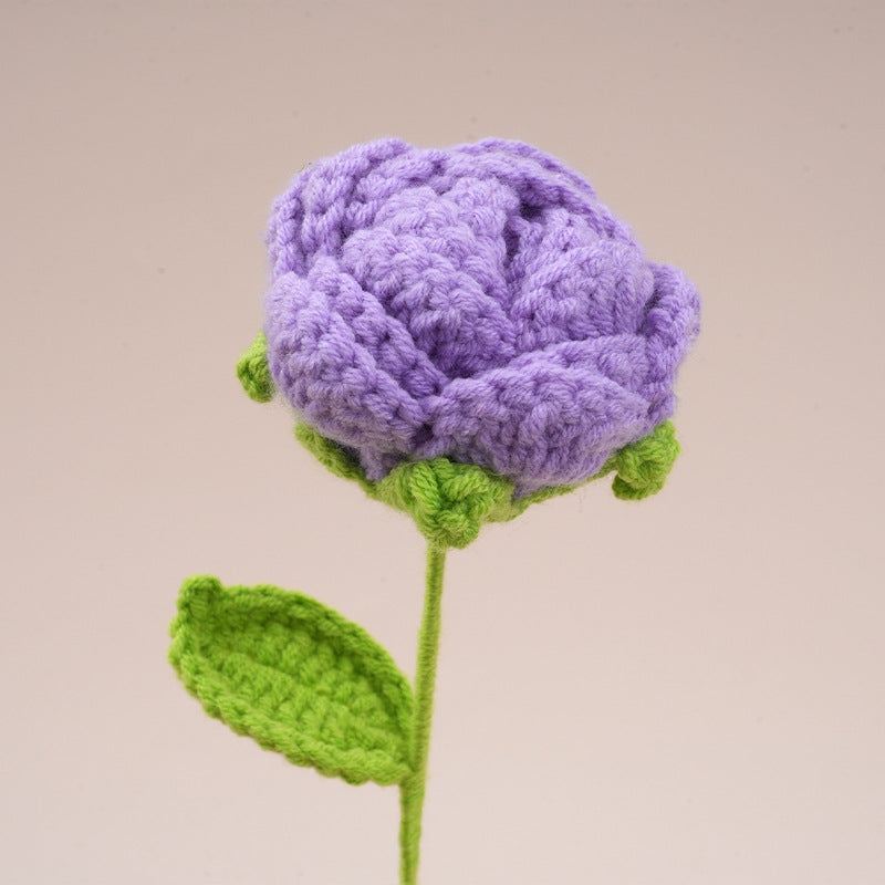 10 Pcs Handmade Crochet Rose Flowers