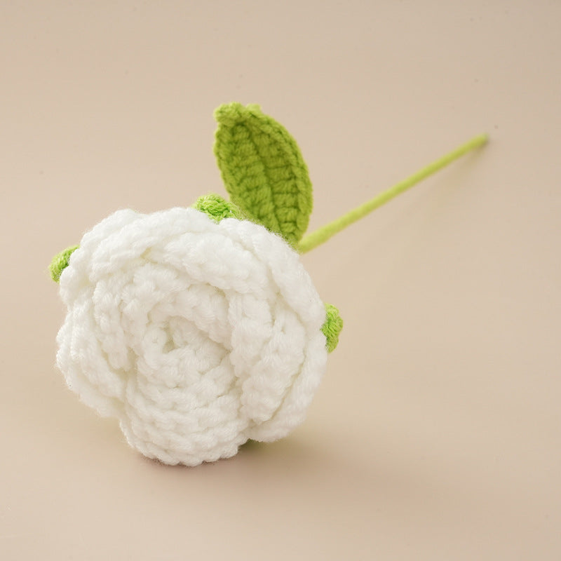 10 Pcs Handmade Crochet Rose Flowers