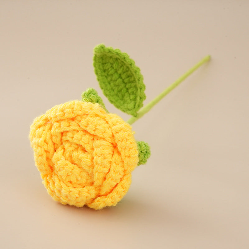 10 Pcs Handmade Crochet Rose Flowers