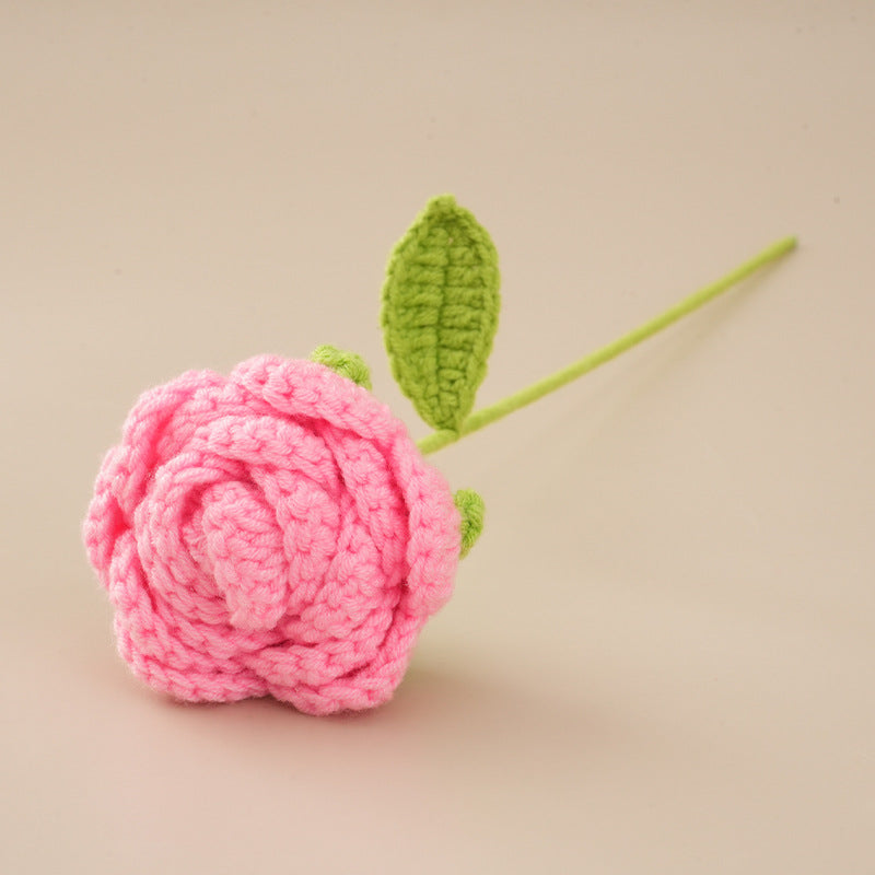 10 Pcs Handmade Crochet Rose Flowers