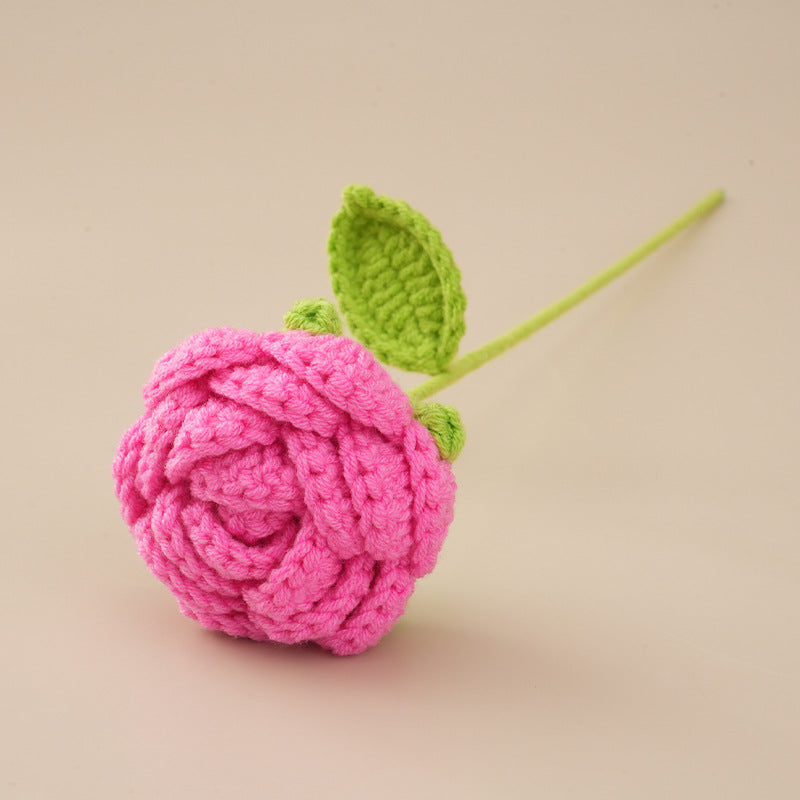 10 Pcs Handmade Crochet Rose Flowers