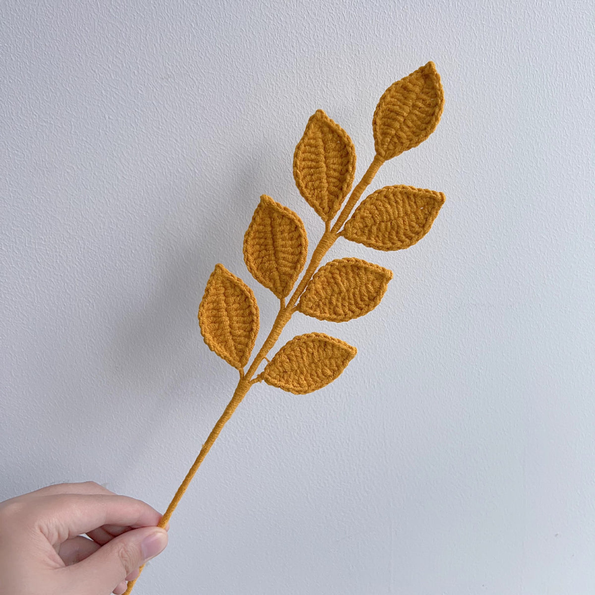 Crochet Greenery Foliage Stems-10-Pack