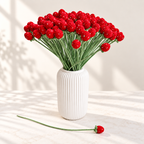 Crochet Strawberry Stems-10-Pack