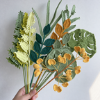 Crochet Greenery Foliage Stems-10-Pack