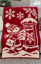 CHRISTMAS MOUSE MAIL | Large-Format Crochet Mosaic Pattern-Digital Download
