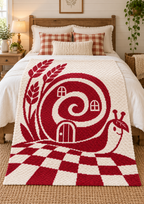 Snail House Garden C2C Crochet Mosaic Pattern-Digital Download