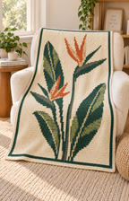 Bird of Paradise Flower C2C Blanket Pattern PDF-Digital Download