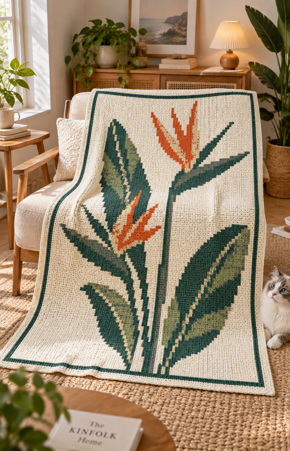 Bird of Paradise Flower C2C Blanket Pattern PDF-Digital Download