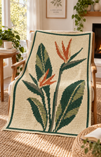 Bird of Paradise Flower C2C Blanket Pattern PDF-Digital Download