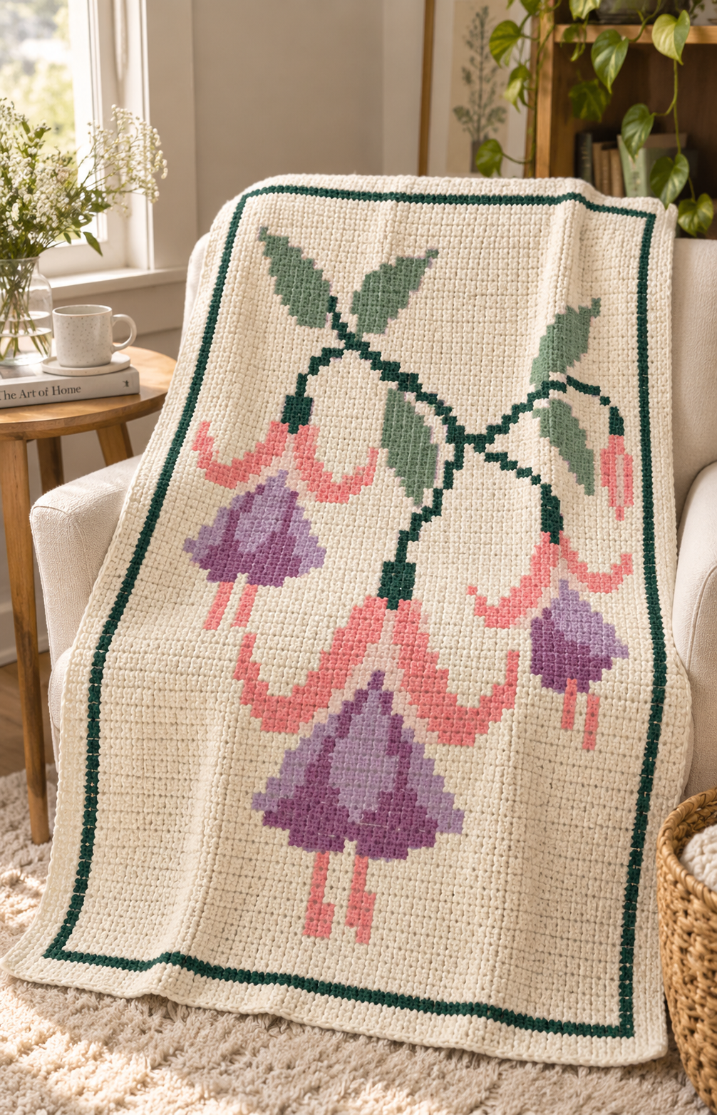 Blue Delphinium C2C Blanket Pattern PDF-Digital Download