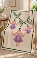 Blue Delphinium C2C Blanket Pattern PDF-Digital Download