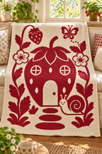 Strawberry Snail Home C2C Crochet Mosaic Pattern-Digital Download