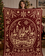 Christmas Snowglobe Village C2C Crochet Mosaic Pattern-Digital Download