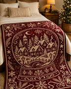 Christmas Snowglobe Village C2C Crochet Mosaic Pattern-Digital Download