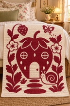 Strawberry Snail Home C2C Crochet Mosaic Pattern-Digital Download