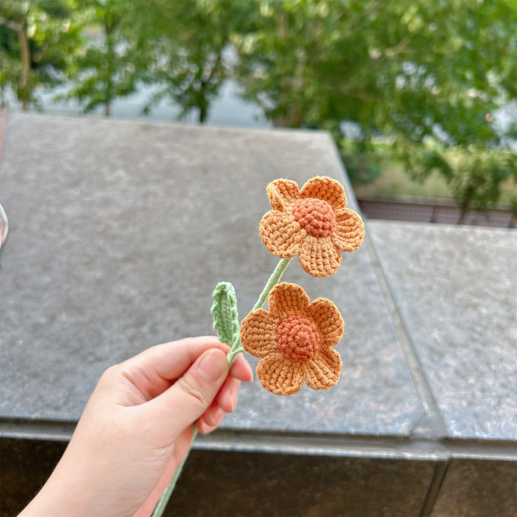 Crochet Afghan Flower Stems-10-Pack