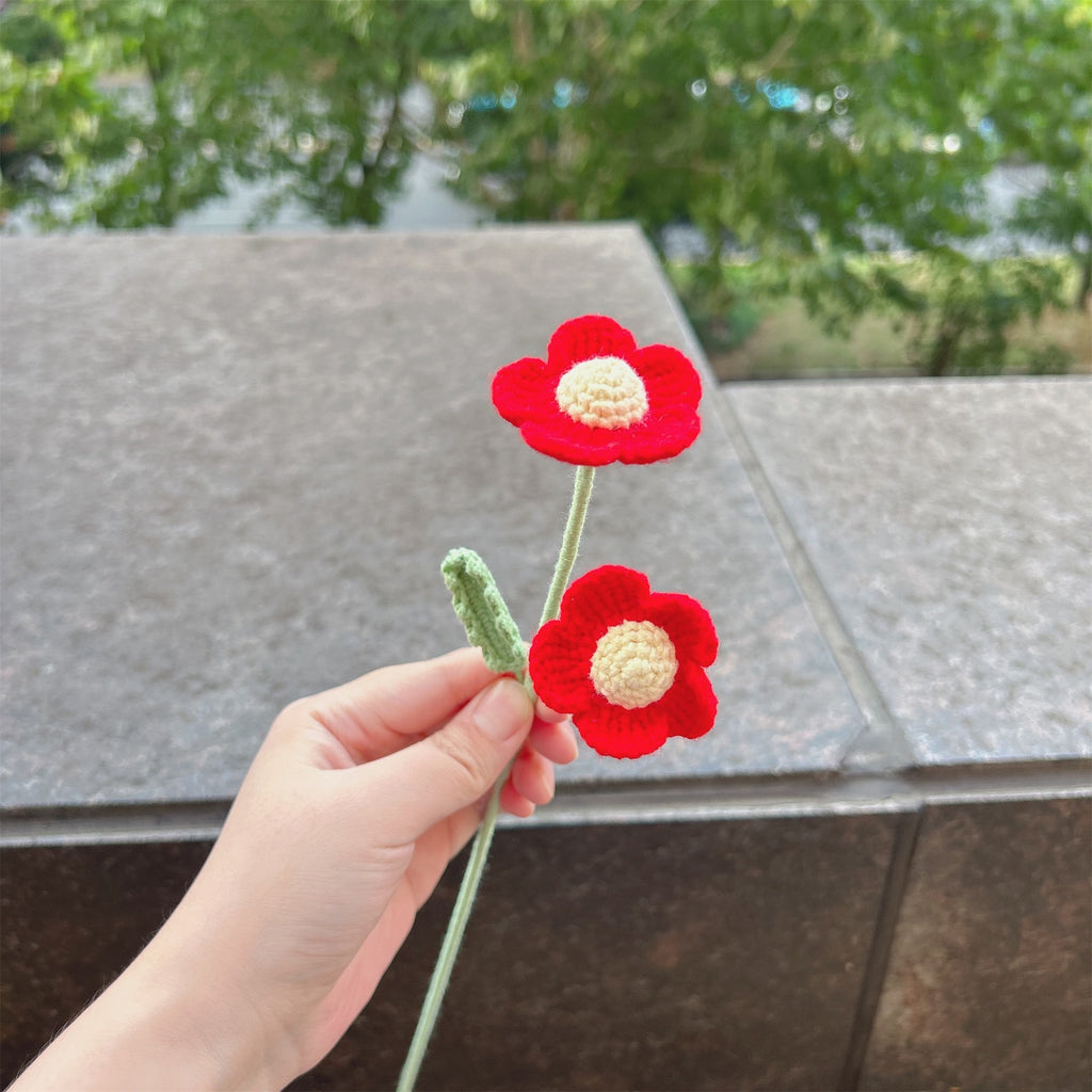 Crochet Afghan Flower Stems-10-Pack