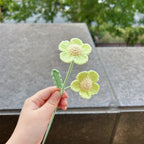 Crochet Afghan Flower Stems-10-Pack