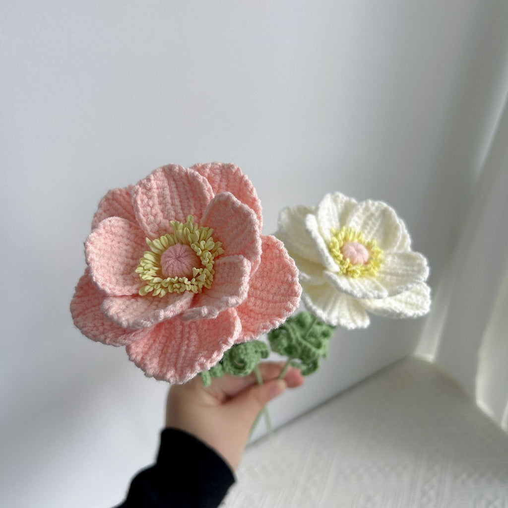 Crochet Anemone Flowers-10-Pack