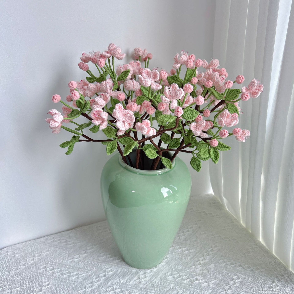 Crochet Begonia Blossom Branches-5-Pack