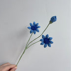 Crochet Blue-Eyed Daisy Flower Stems-10-Pack