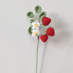Crochet Blueberry & Strawberry Stems-5-Pack
