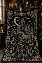 Gothic Haunted House C2C Crochet Mosaic Pattern-Digital Download
