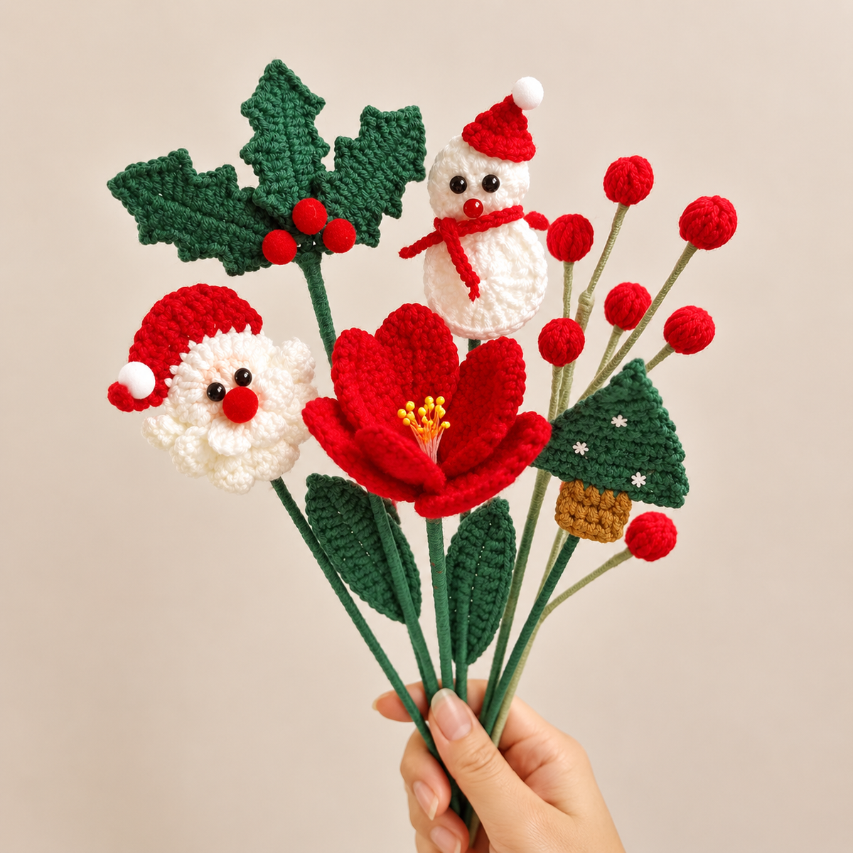 Crochet Christmas Bouquet-10-Pack