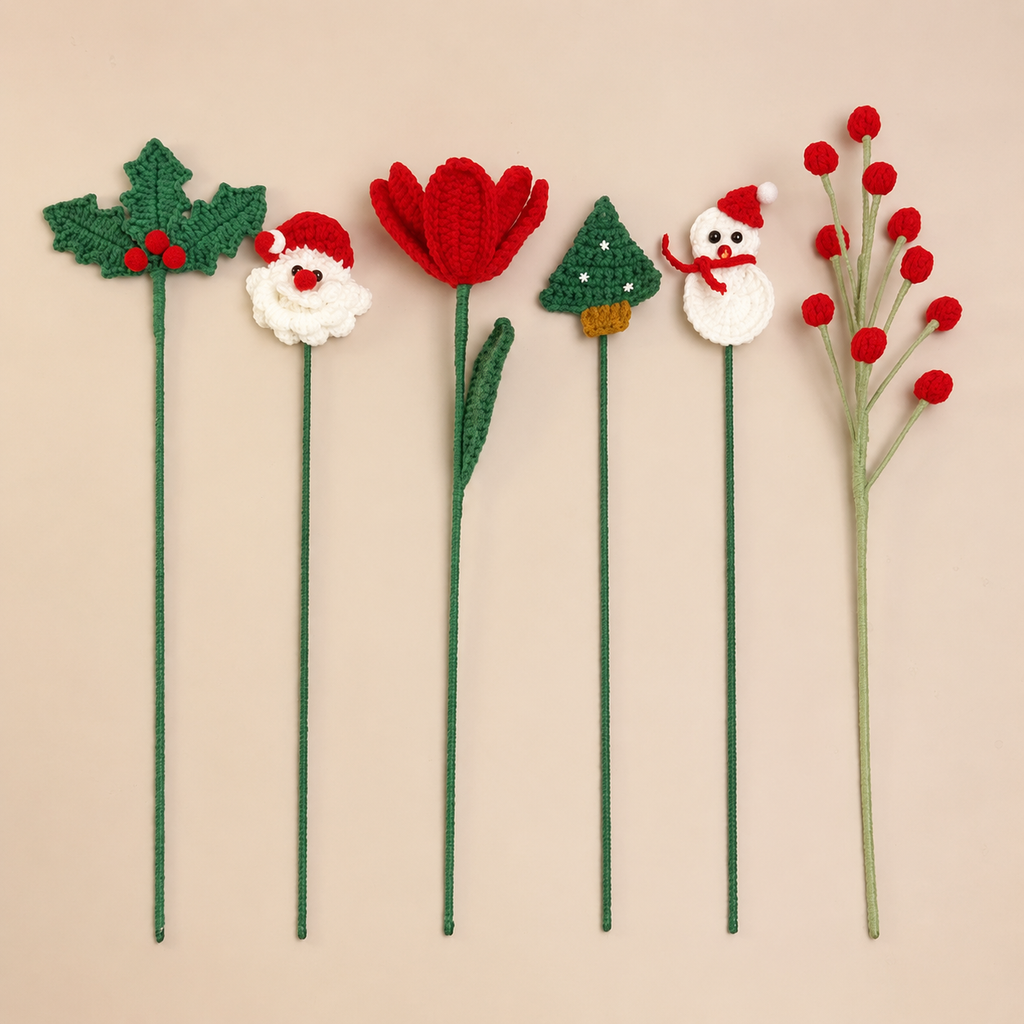 Crochet Christmas Bouquet-10-Pack
