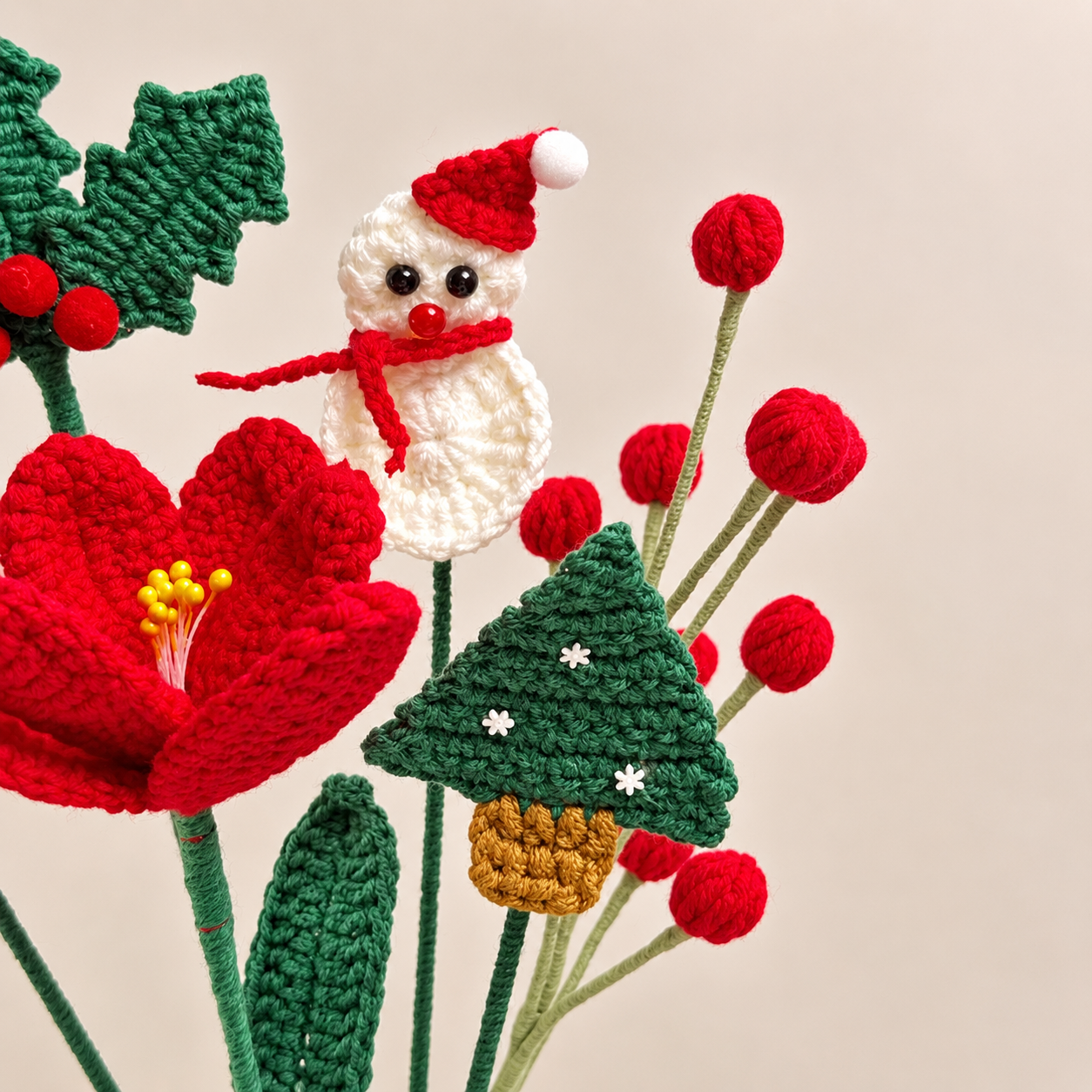 Crochet Christmas Bouquet-10-Pack