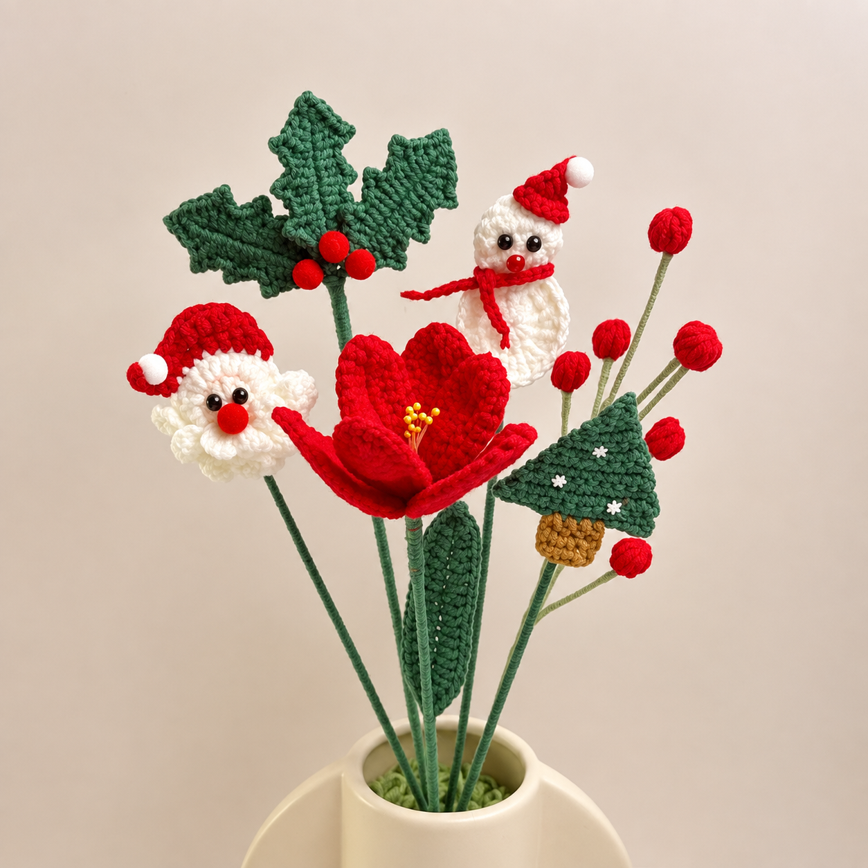 Crochet Christmas Bouquet-10-Pack