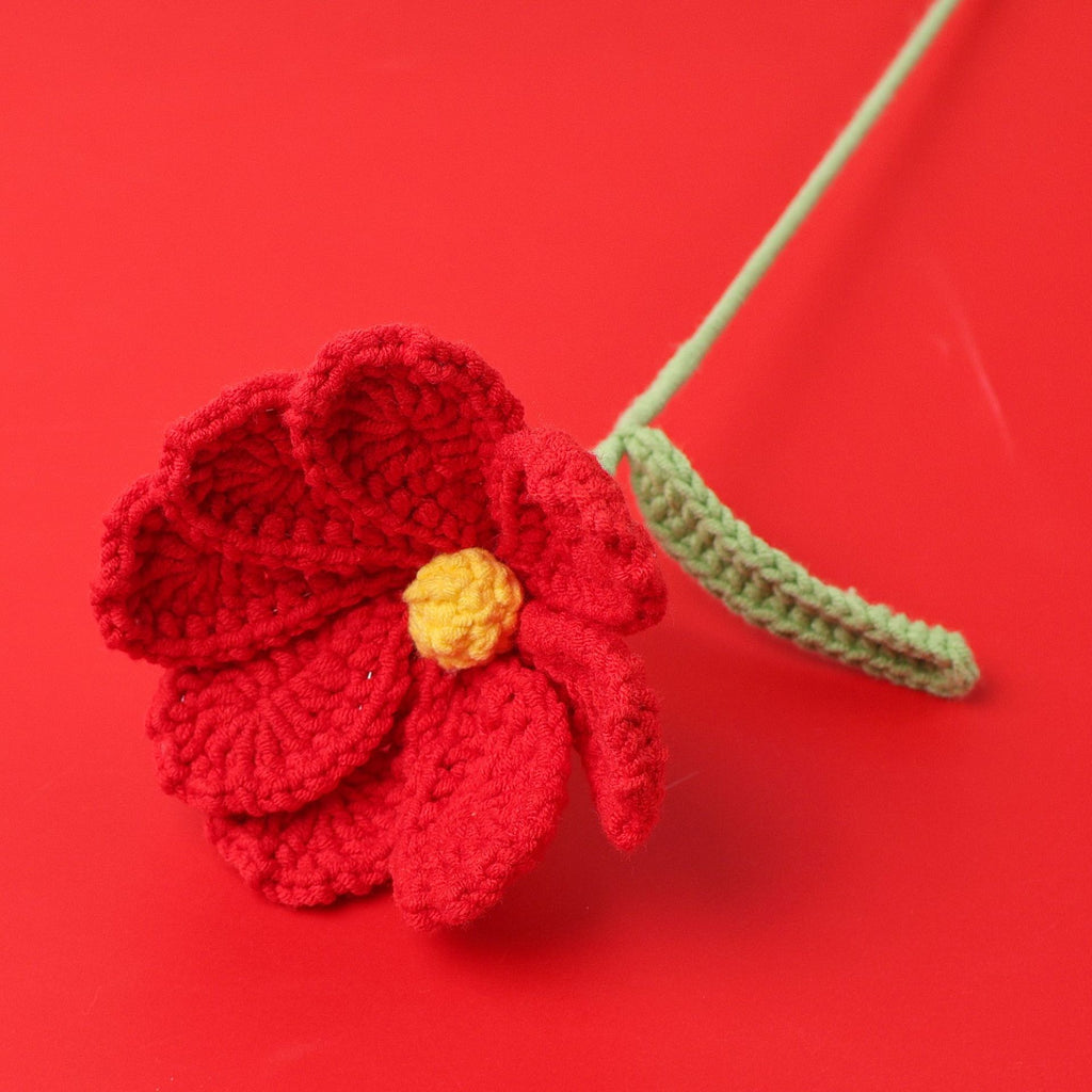 Crochet Cosmos Flower Stems–10-Pack