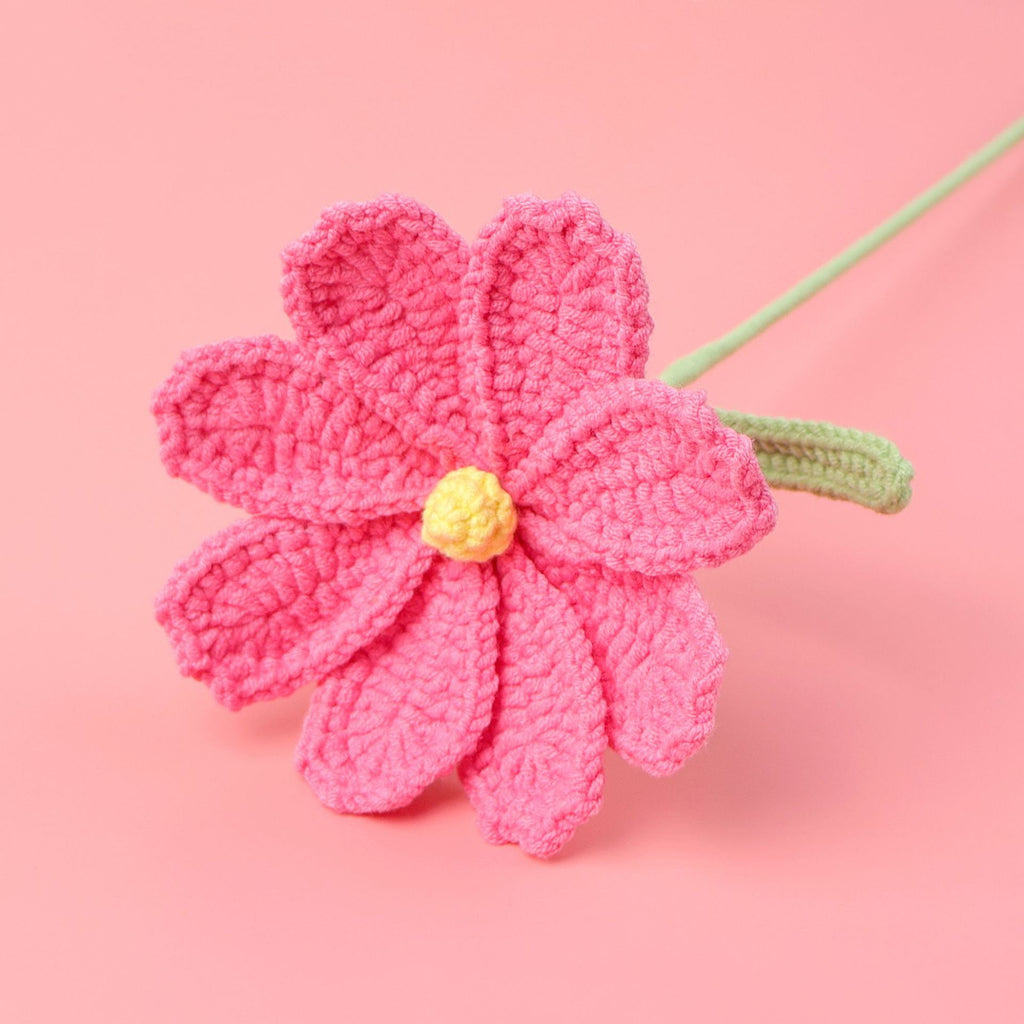 Crochet Cosmos Flower Stems–10-Pack