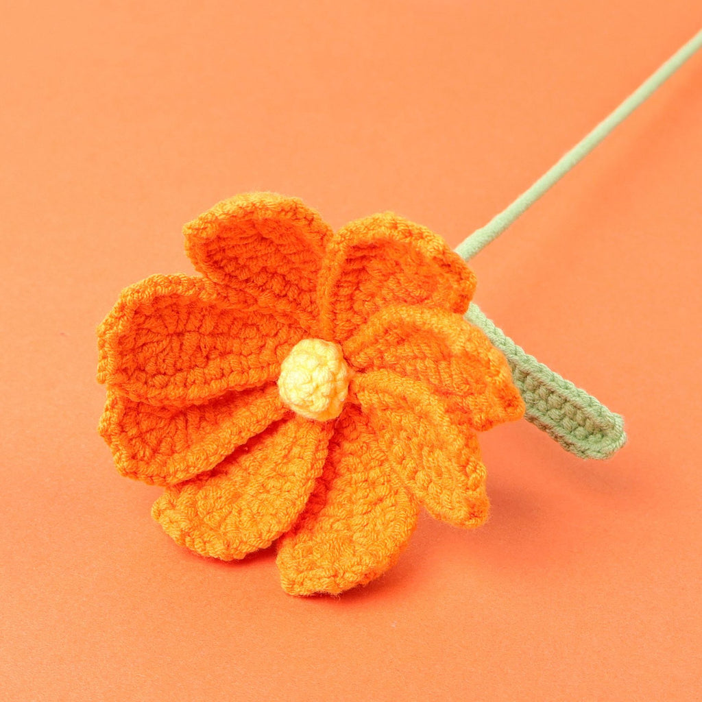 Crochet Cosmos Flower Stems–10-Pack