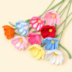 Crochet Cosmos Flower Stems–10-Pack