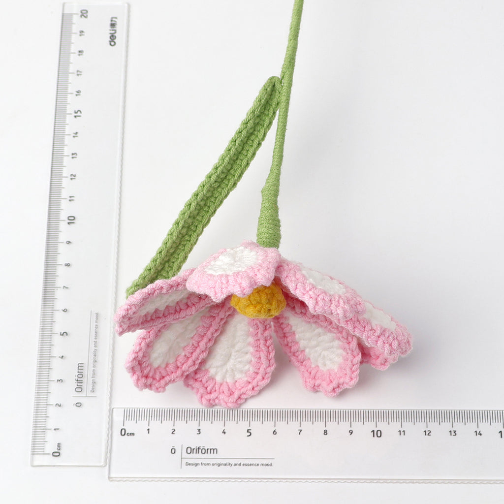Crochet Cosmos Flower Stems–10-Pack