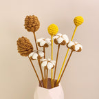 Crochet Cotton, Pine Cone & Berry Stems-10-Pack