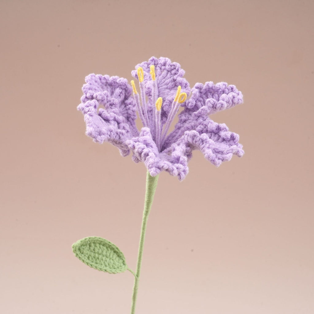 10-Stem Crochet Crape Myrtle Flowers – Handmade Artificial Floral Decor