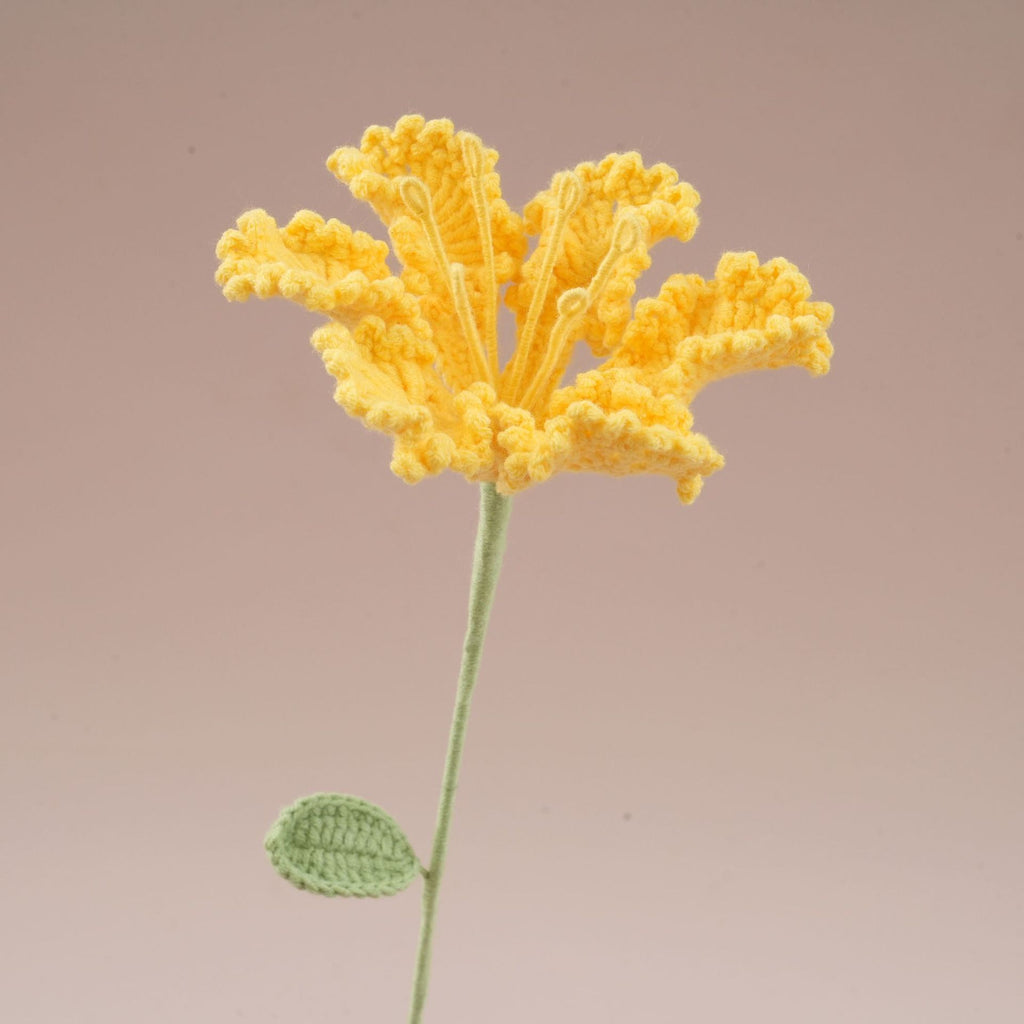 10-Stem Crochet Crape Myrtle Flowers – Handmade Artificial Floral Decor