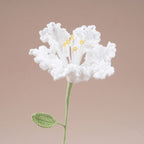 10-Stem Crochet Crape Myrtle Flowers – Handmade Artificial Floral Decor