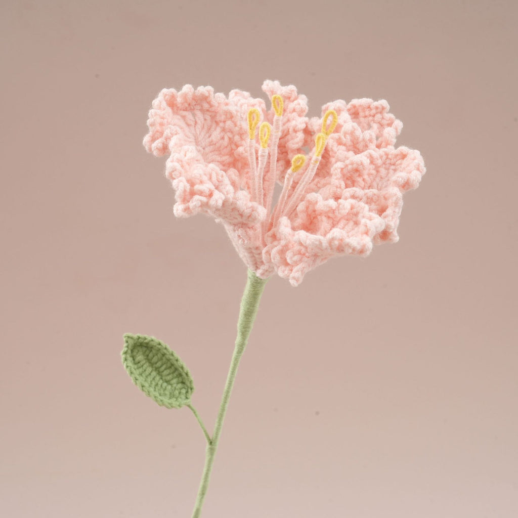 10-Stem Crochet Crape Myrtle Flowers – Handmade Artificial Floral Decor